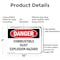 Signmission Combustible Dust Explosion Hazard Danger Sign, Aluminum, 10in W x 7in L, 2PK OS-2PACK-DS-A-710-L-1831 - alternate 7